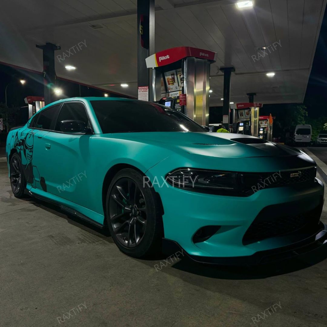 2023 Dodge Charger Scatpack Tiffany to Black Gradient Vinyl Wrap