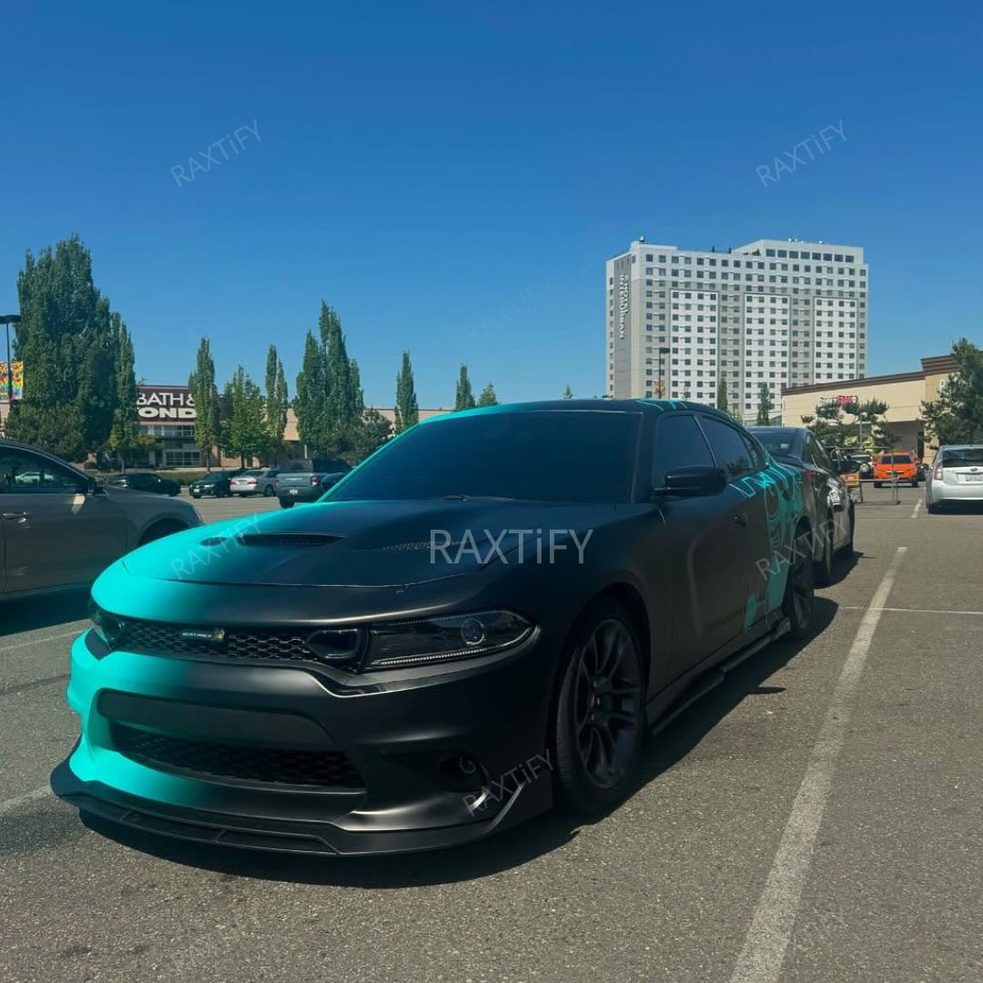 2023 Dodge Charger Scatpack Tiffany to Black Gradient Vinyl Wrap