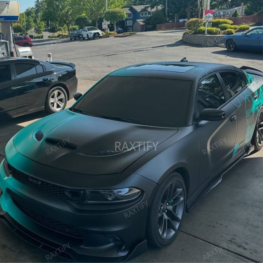 2023 Dodge Charger Scatpack Tiffany to Black Gradient Vinyl Wrap