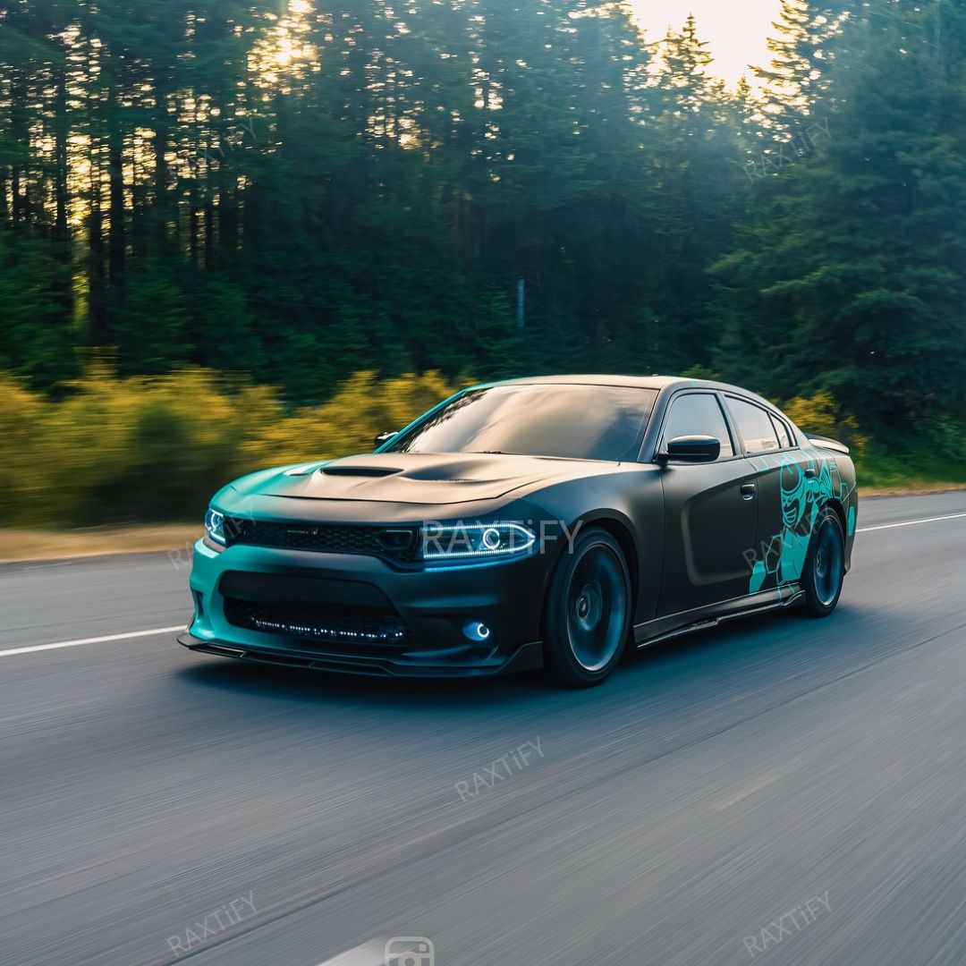 2023 Dodge Charger Scatpack Tiffany to Black Gradient Vinyl Wrap