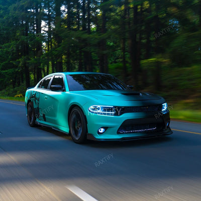2023 Dodge Charger Scatpack Tiffany to Black Gradient Vinyl Wrap