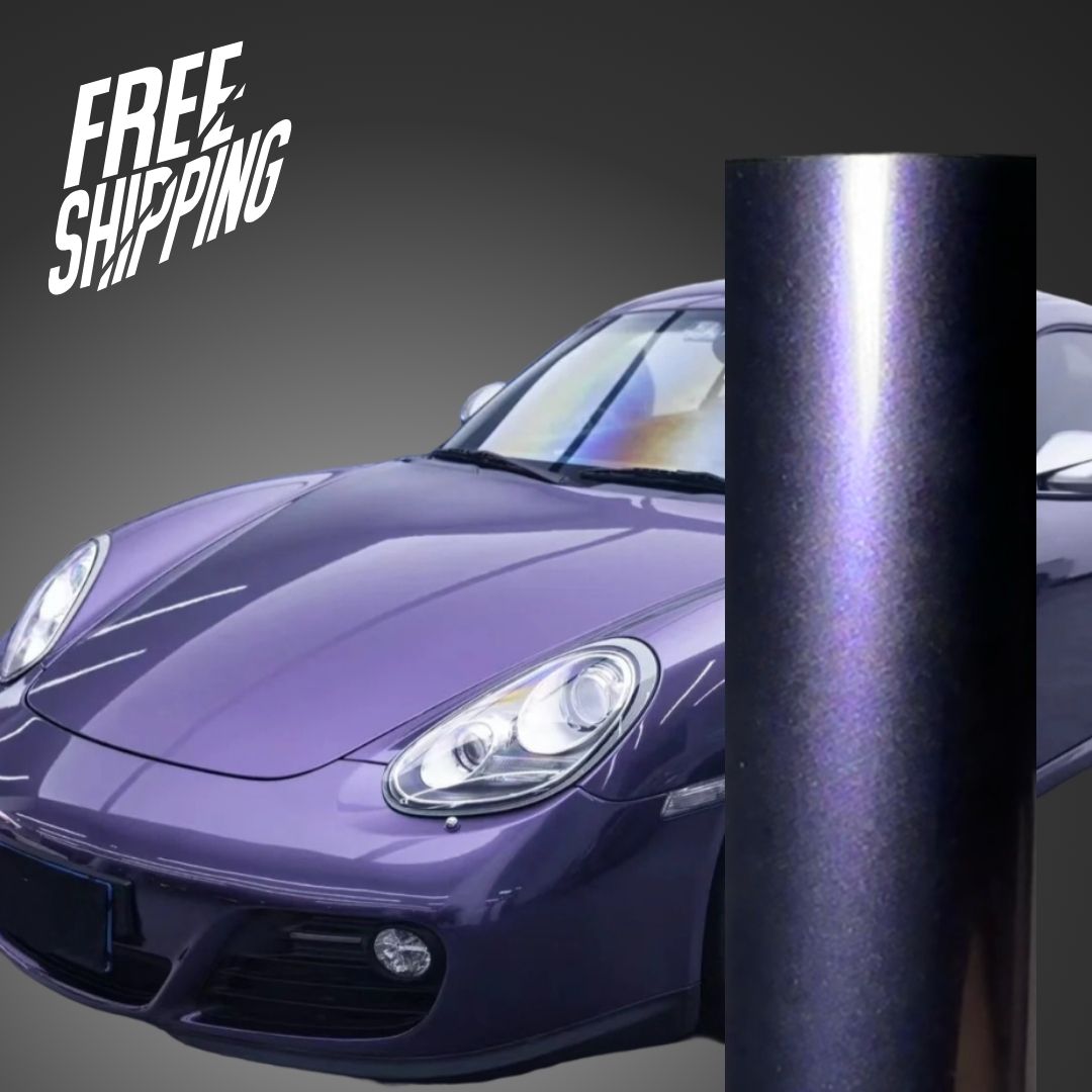 Gloss Metallic Gray Violet Car Wrap