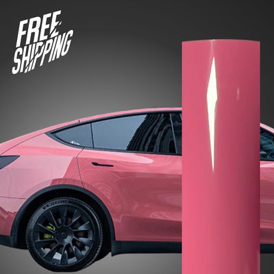 Gloss Metallic Dark Ume Pink Car Wrap