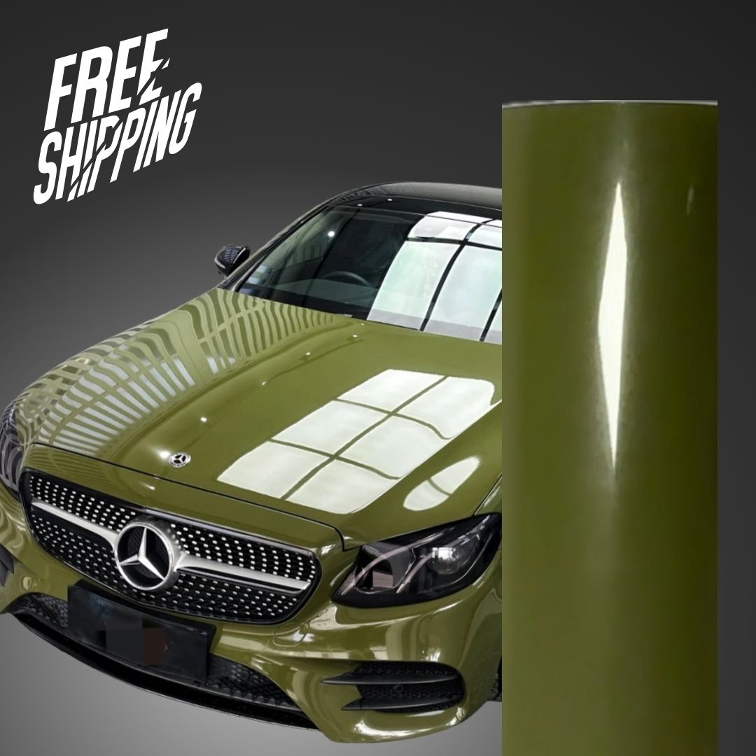 Super Gloss Military Green Car Wrap