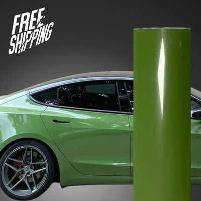 Super Gloss Racing Green Car Wrap