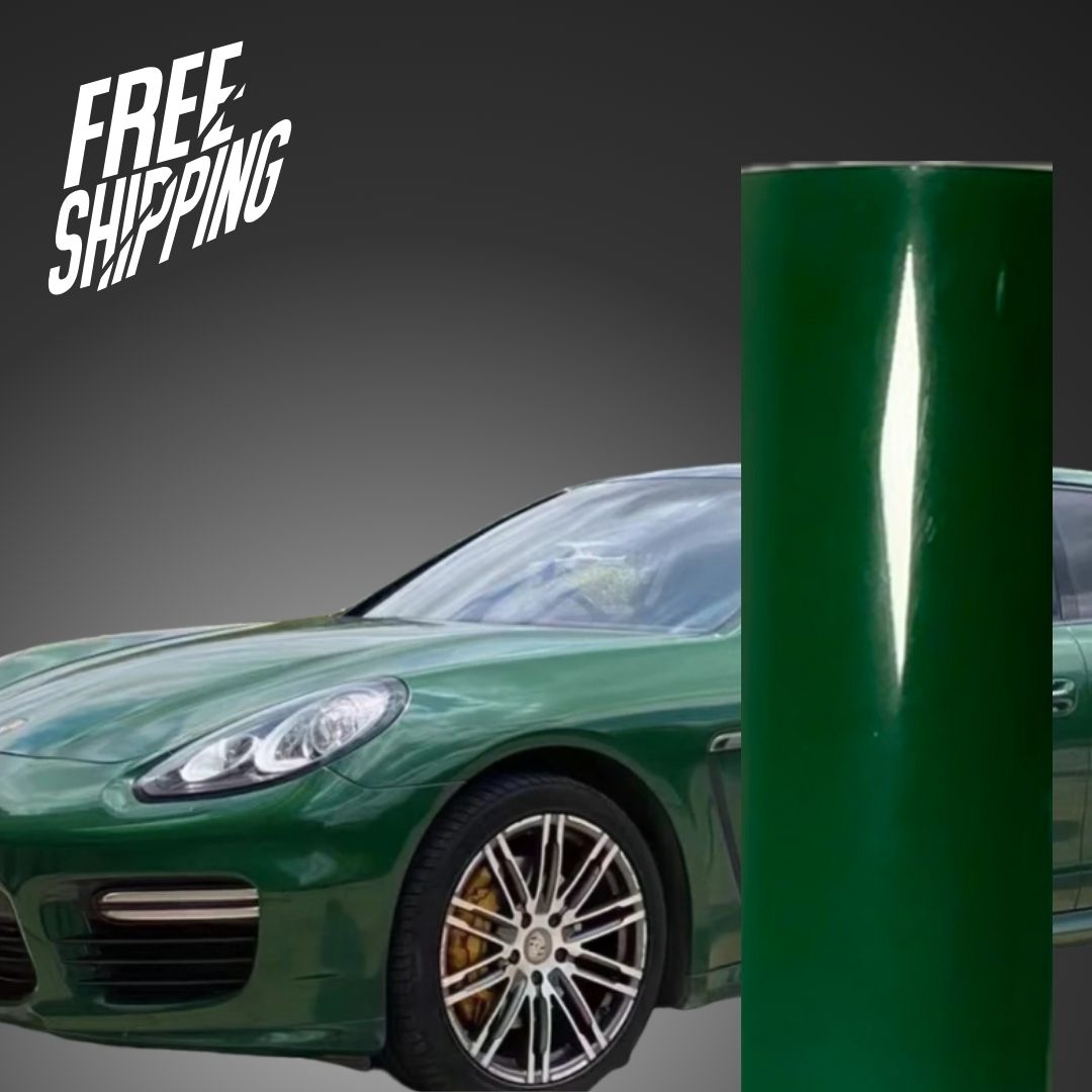 Gloss Vintage Racing Green Car Wrap