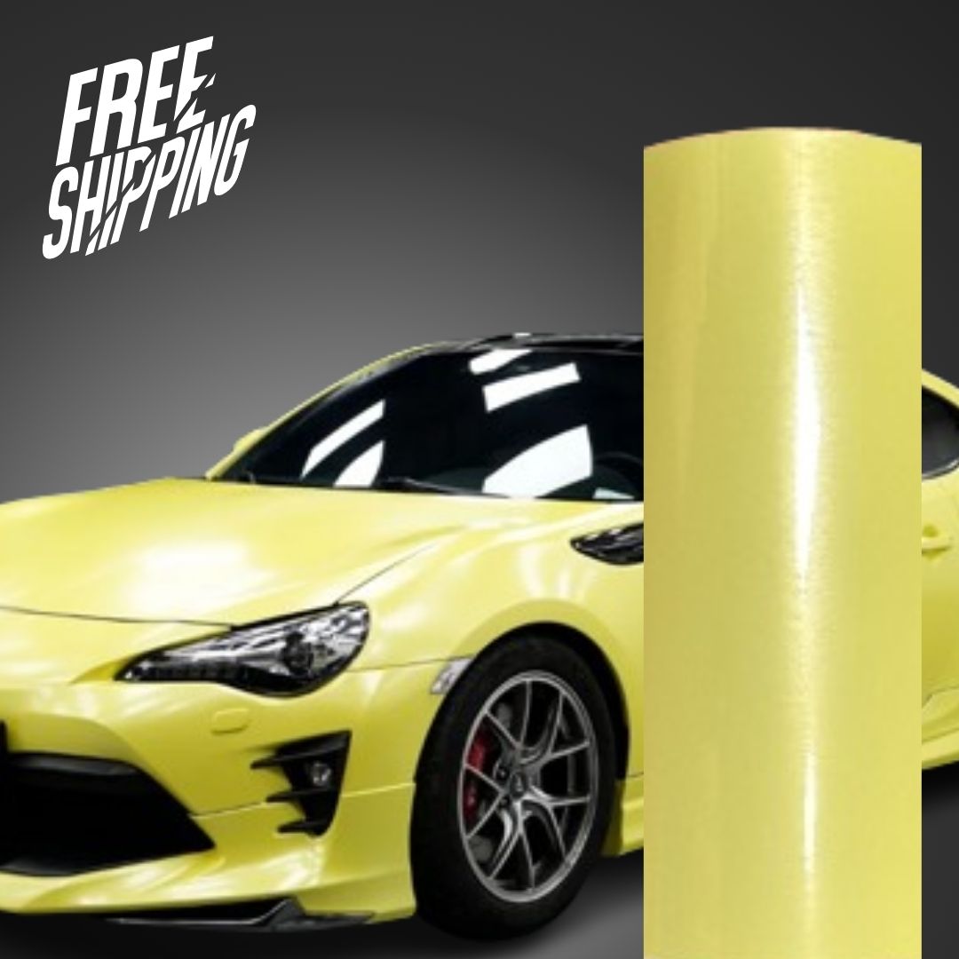 Gloss Metallic Light Lemon Yellow Vinyl Wrap – RAXTiFY
