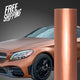 Satin Chrome Metal Brown Vinyl Wrap