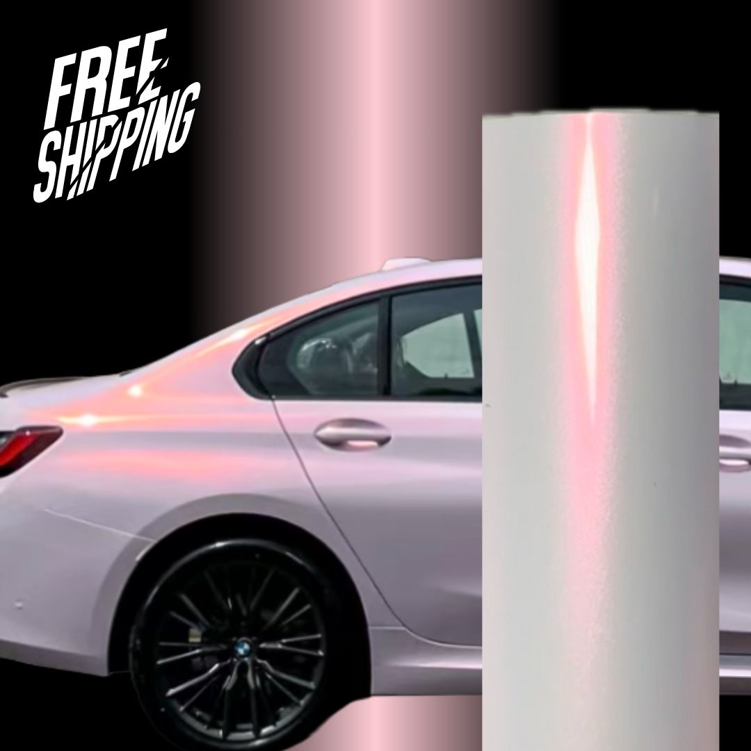 Color Shift Pink White Vinyl Car Wrap for Vehicles – RAXTiFY