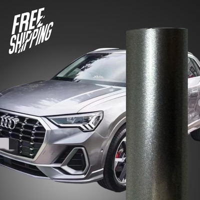 Gloss Metallic Titanium Gray Car Wrap