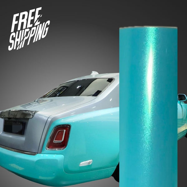 Color Shift Glitter Tiffany Blue Car Wrap – RAXTiFY