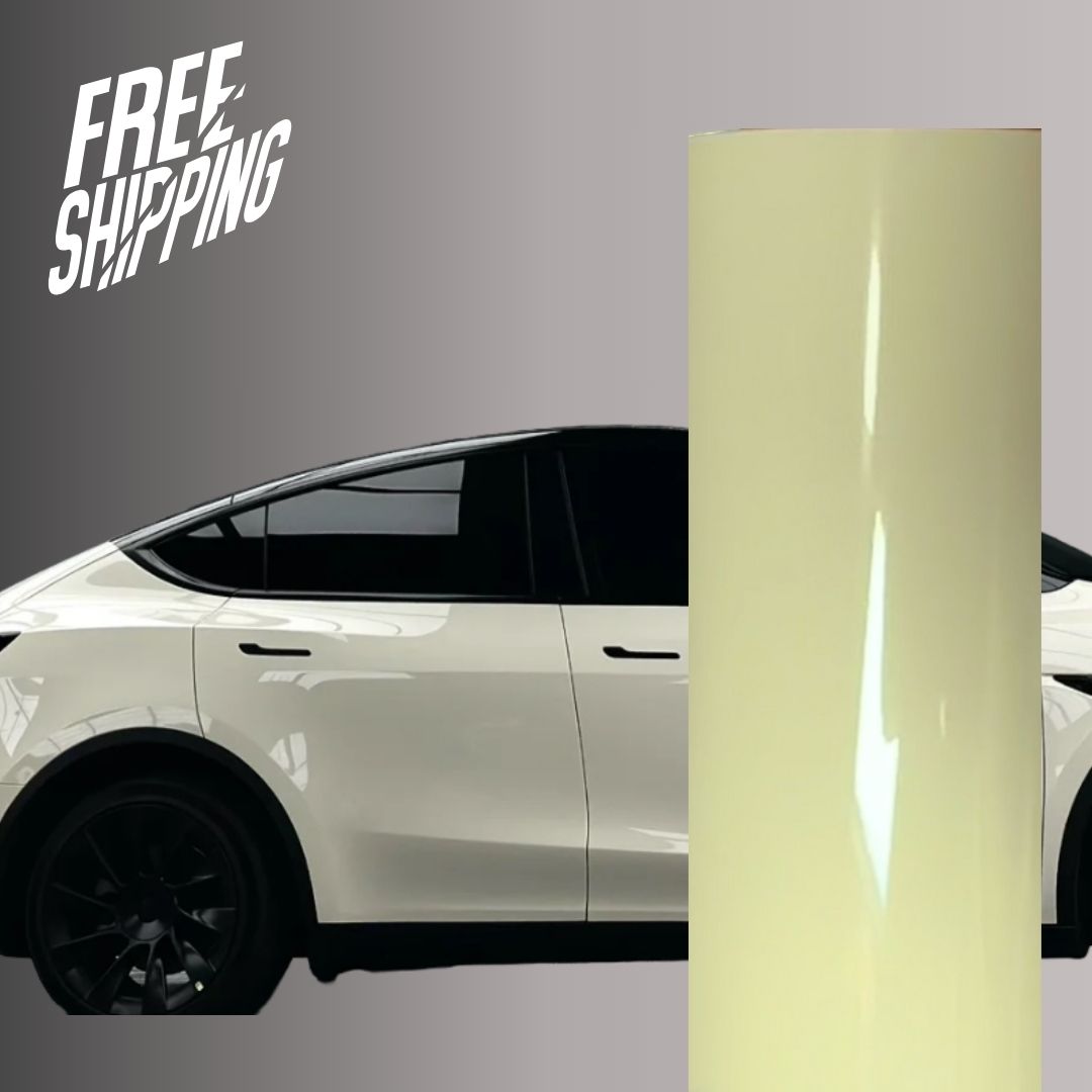 Super Gloss Pepper White Vinyl Wrap