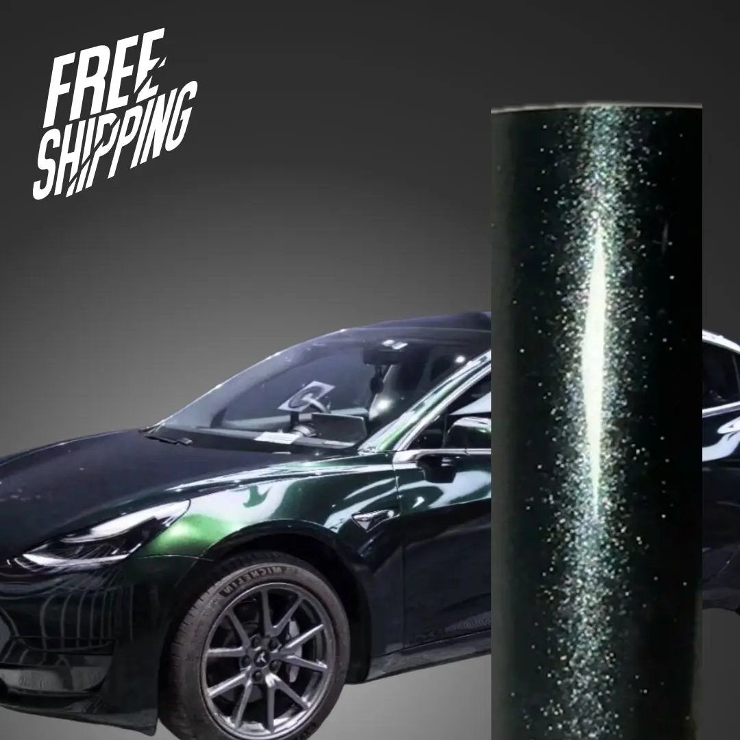 Color Shift Wraps Color Shift Glitter Black Green Car Wrap – RAXTiFY