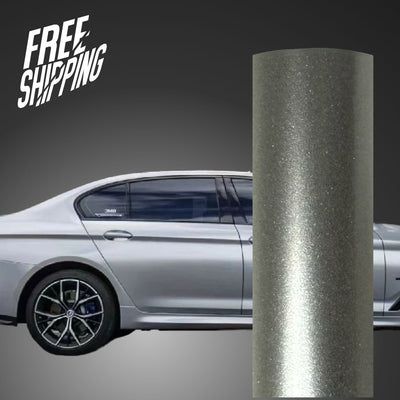 Gloss Metallic Titanium Silver Car Wrap