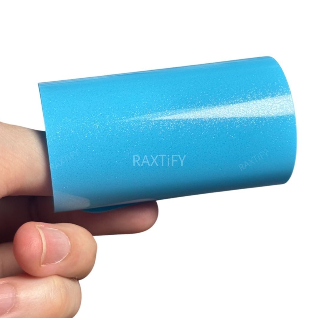 Gloss Diamond Pearl Sky Blue Vinyl Wrap