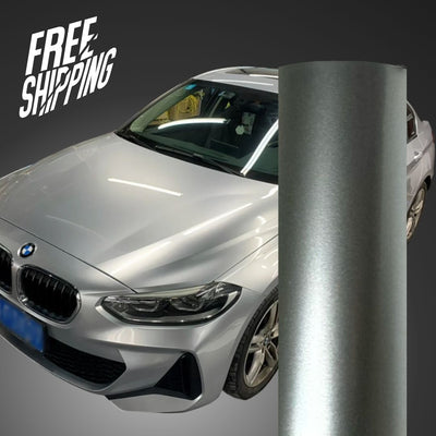 Gloss Metallic Metal Silver Car Wrap