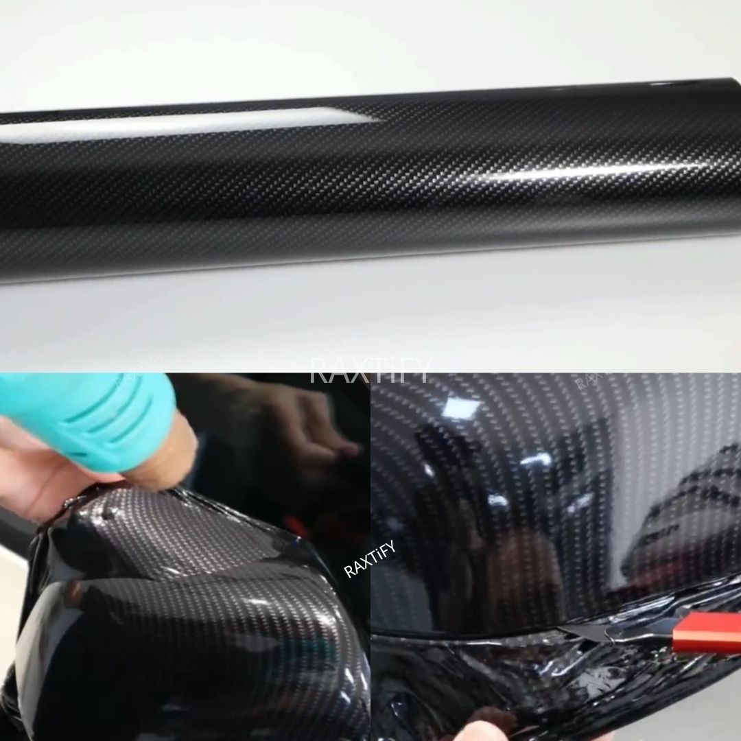 Gloss 6D Carbon Fiber Silver Vinyl Wrap