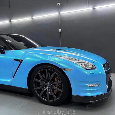 Color Shift Neon Sky Blue Vinyl Wrap