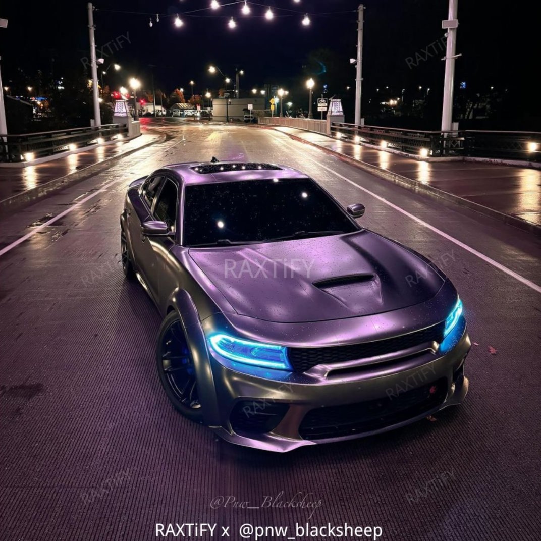 dodge charger wrapped in Satin Chrome AMG Gray Car Wrap