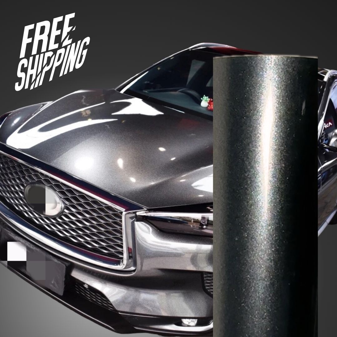 Gloss Metallic Coal Ash Vinyl Wrap