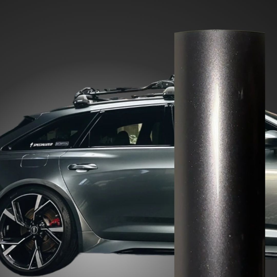 Gloss Metallic Battleship Grey Car Wrap