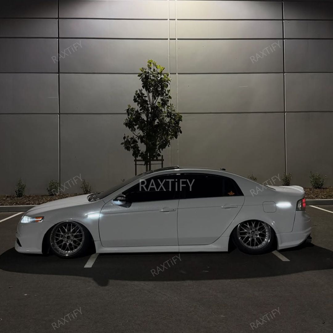 Acura Gloss Diamond Pearl White Vinyl Wrap side look