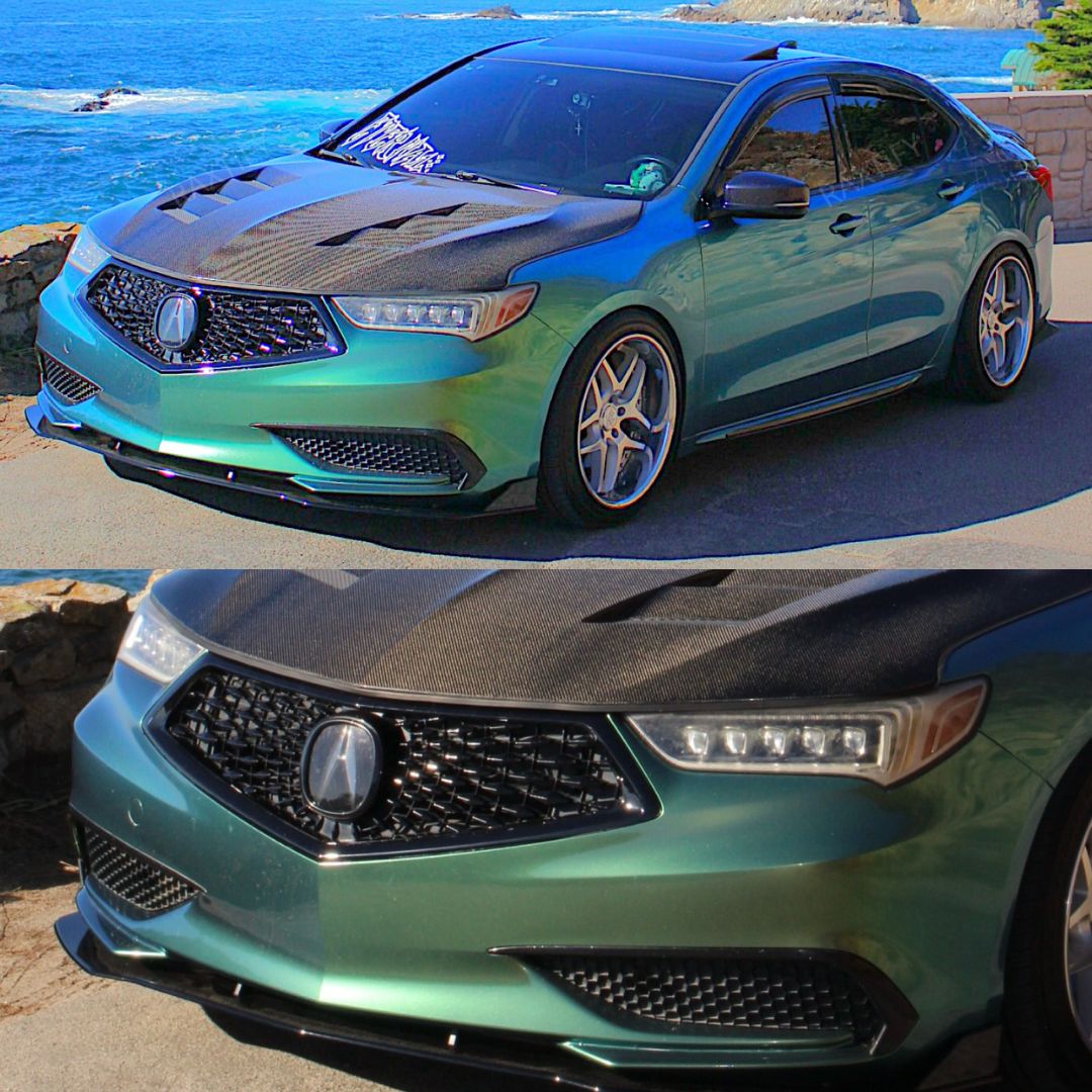 Gloss Metallic Spring Green Vinyl Wrap on acura