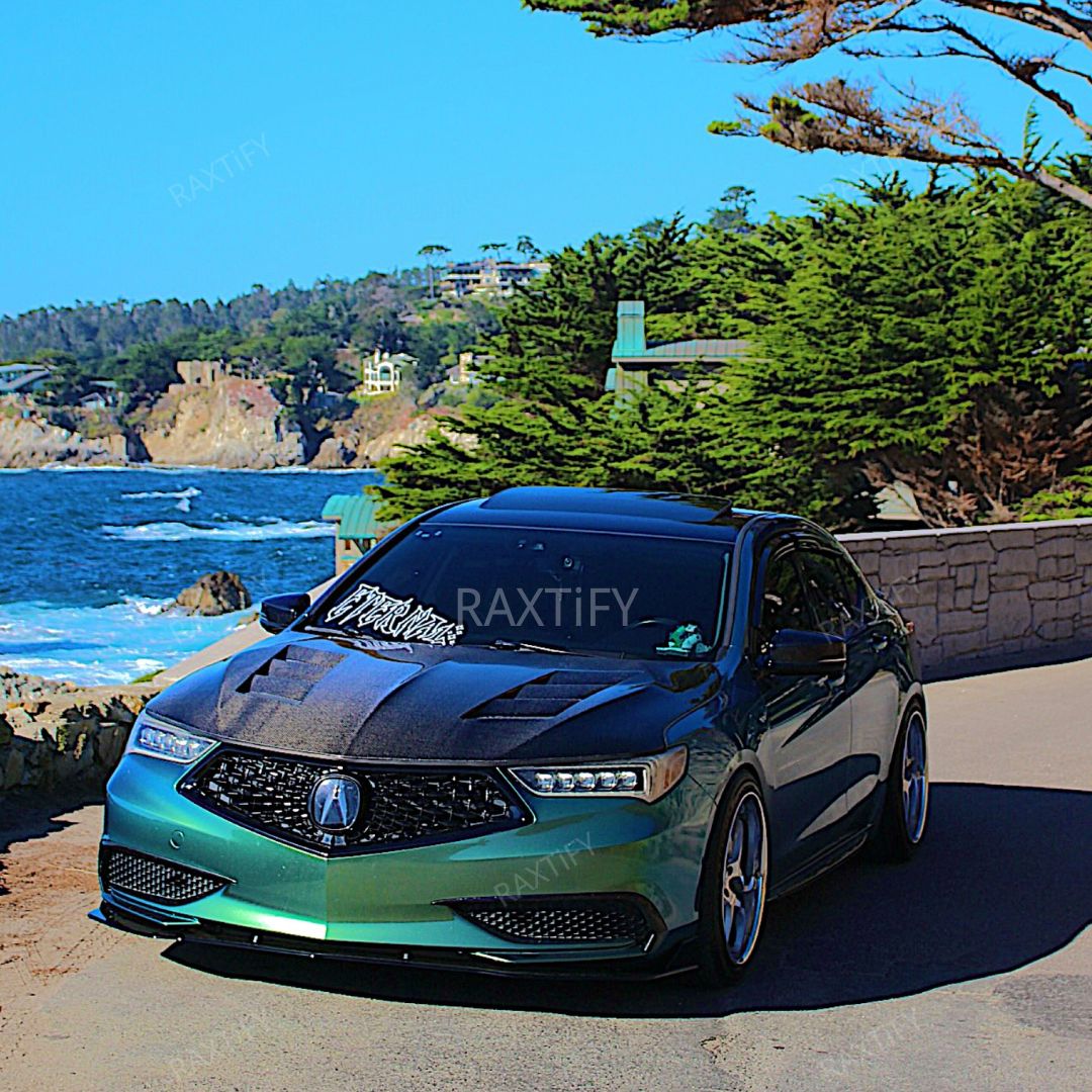 Gloss Metallic Spring Green Vinyl Wrap on acura details
