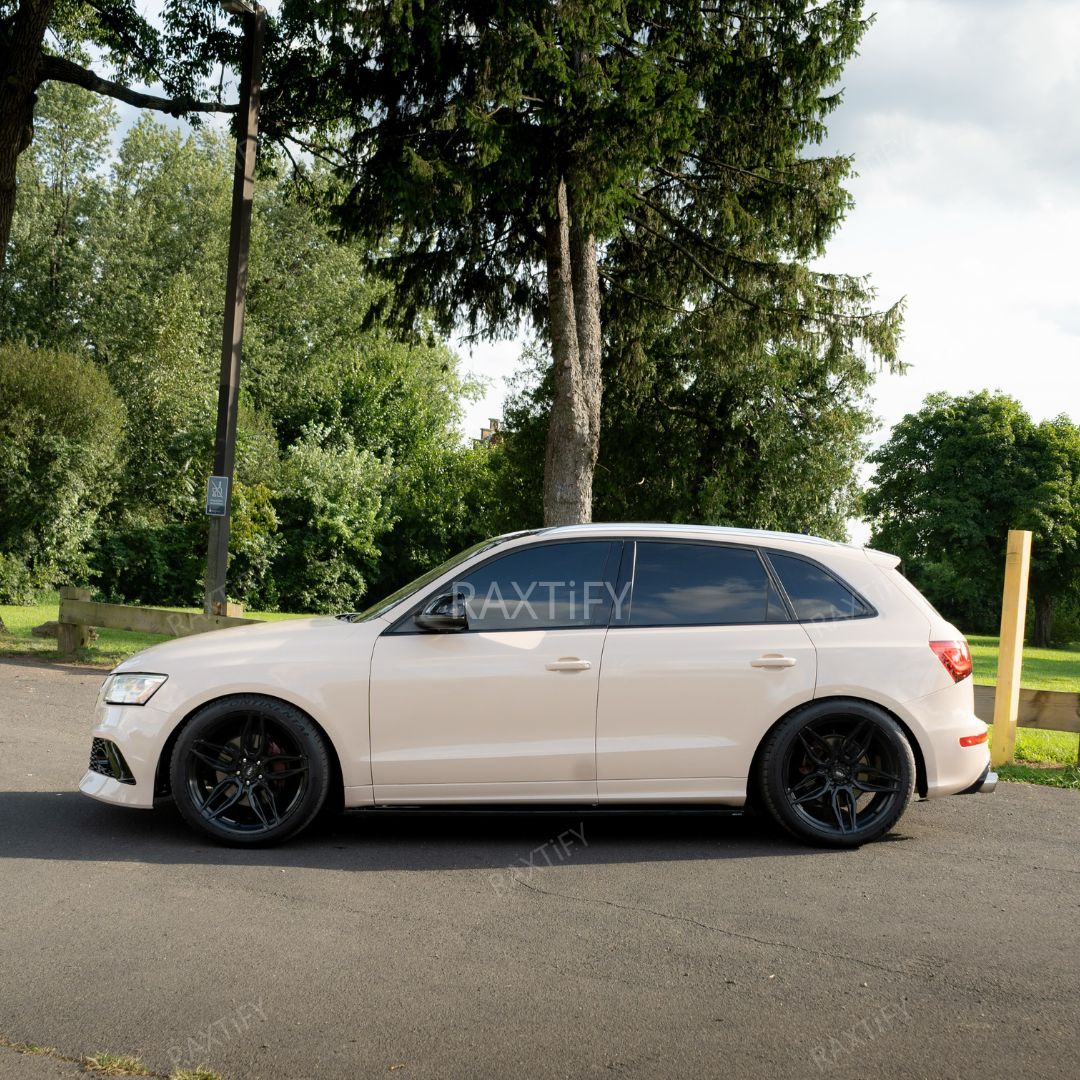 Gloss Genmai Tan Vinyl Wrap on audi side look