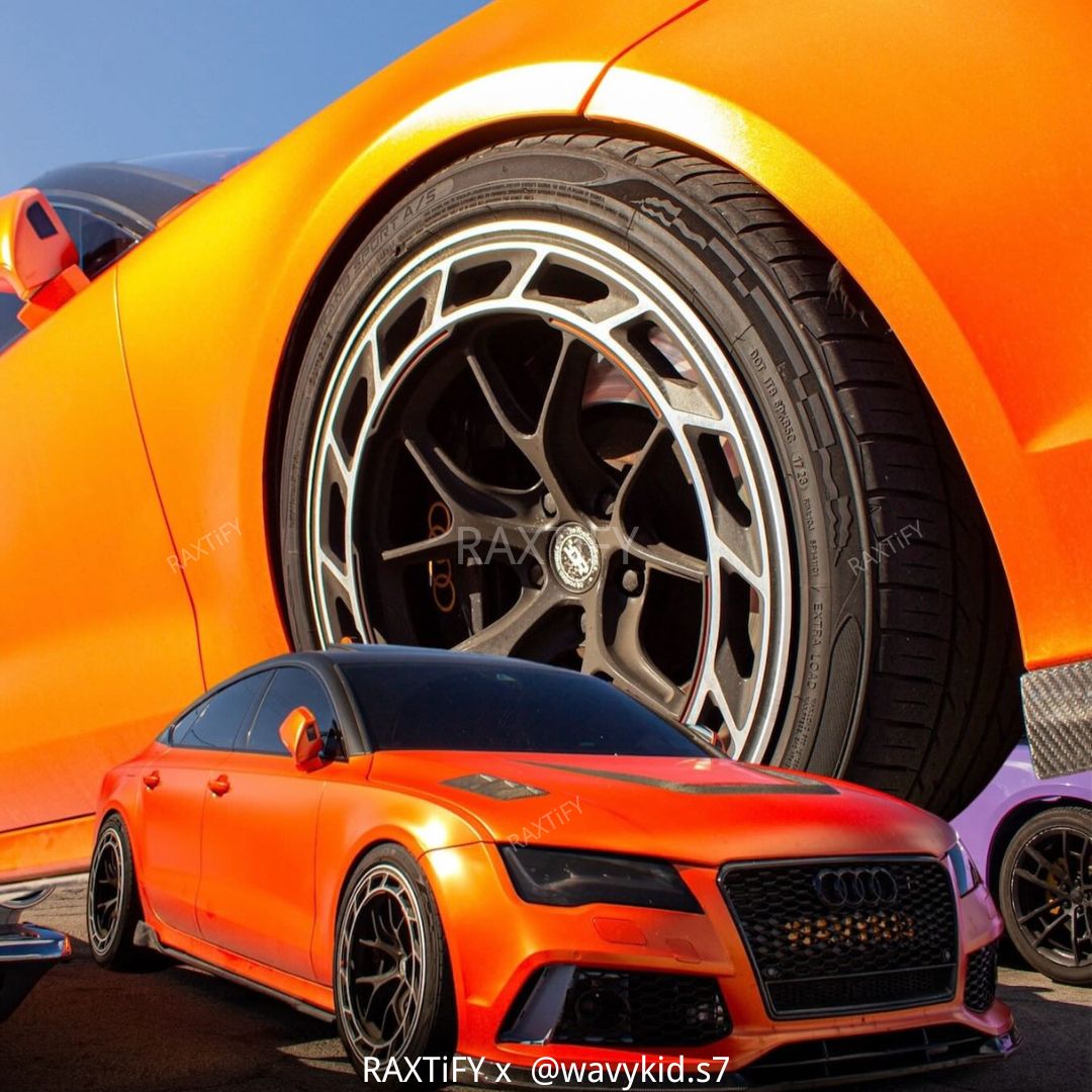 Color Shift Satin Gold Orange Vinyl Wrap