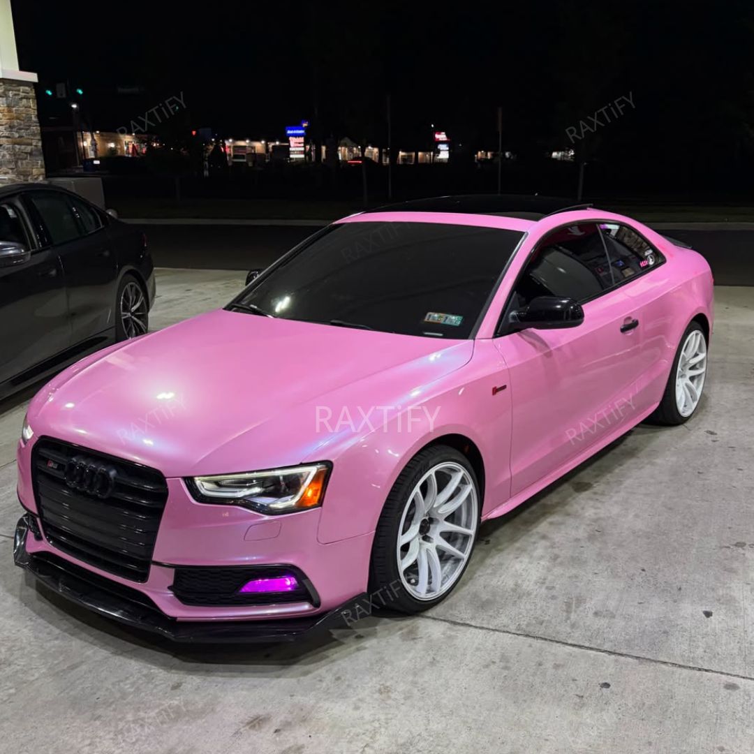 Gloss Metallic Pearl Pink Car Wrap audi a5