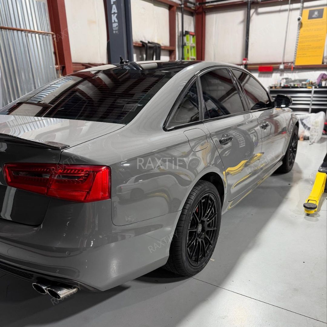 Audi Wrapped in Gloss Dark Nardo Gray Vinyl Wrap