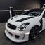 Black To White infiniti G35 Gradient Vinyl Wrap front