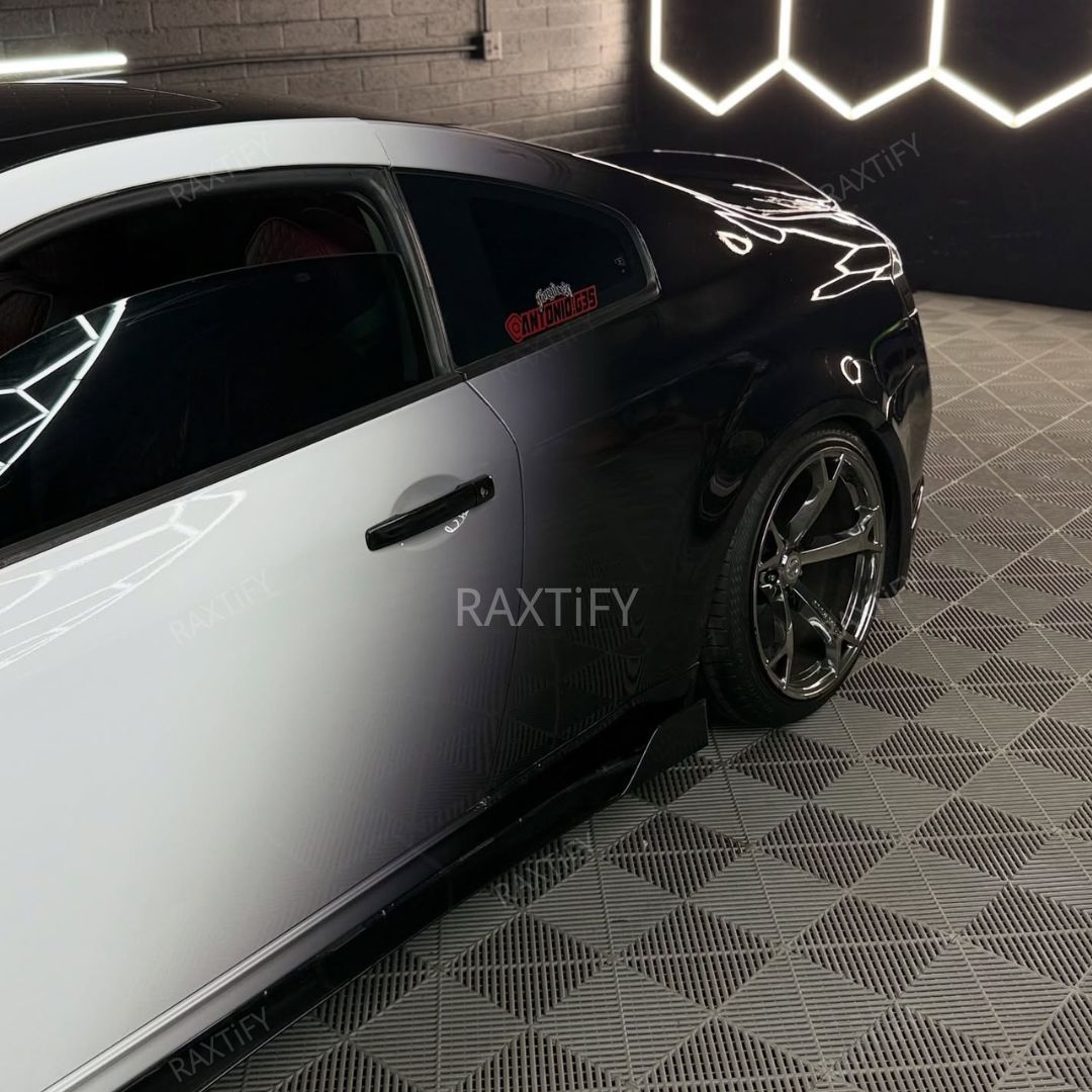 Black To White infiniti G35 Gradient Vinyl Wrap detail