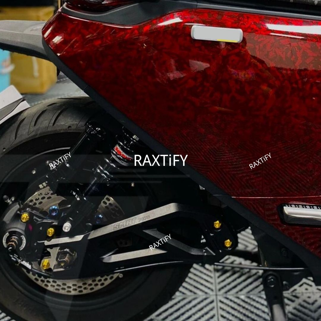 Black Red Forged Carbon Fiber Vinyl Wrap
