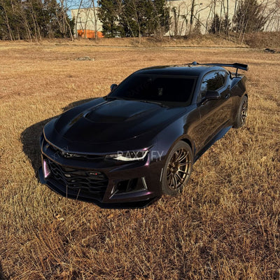 Gloss Metallic Glitter Black Purple Car Wrap camora
