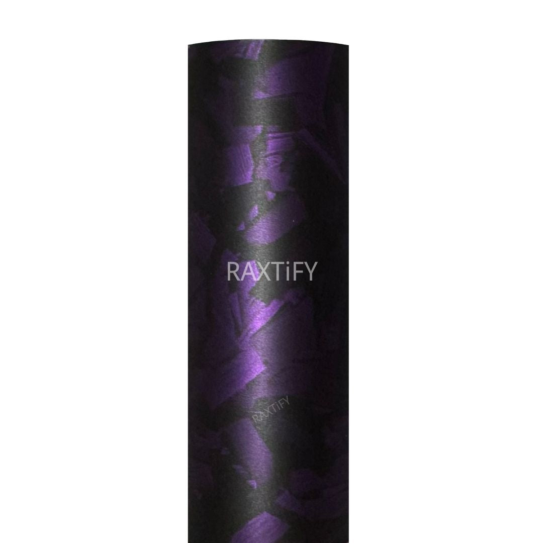 Matte Camouflage Black Purple Forged Carbon Vinyl Wrap