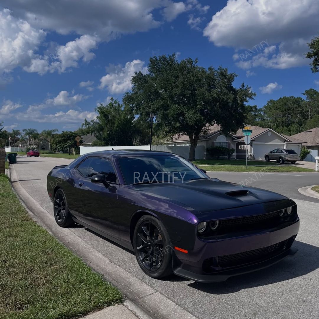 Challenger Gloss Metallic Midnight Purple II Car Wrap look