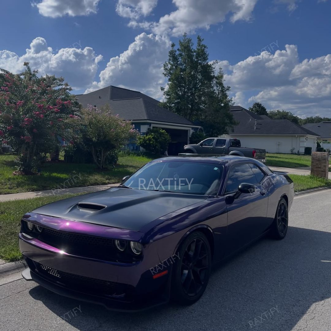 Challenger Gloss Metallic Midnight Purple II Car Wrap daylook