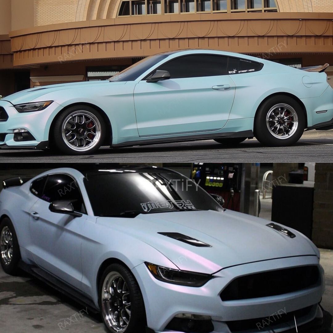 Charger Color Shift Satin Chameleon Blue Vinyl Wrap