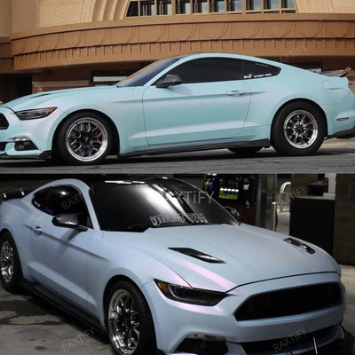 Charger Color Shift Satin Chameleon Blue Vinyl Wrap