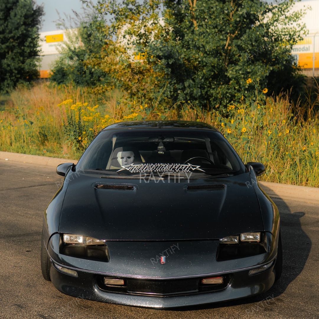 Chevrolet mafia Gloss Metallic Glitter Black Vinyl Wrap