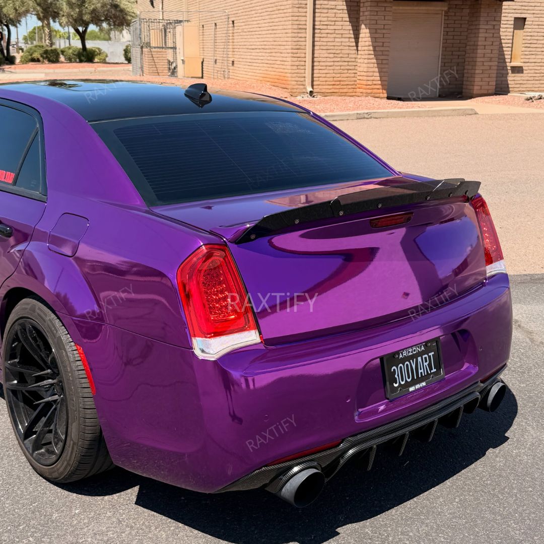Chrysler300 Mirror Chrome Purple Vinyl Wrap