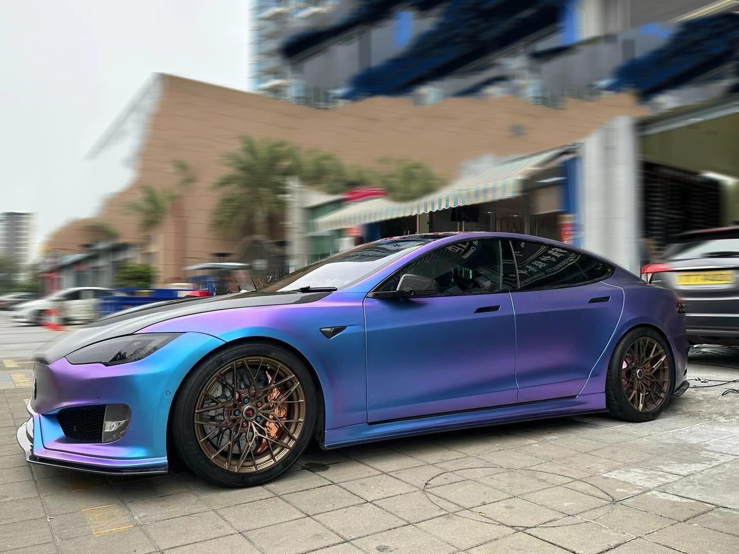 Color Shift Dazzling Aurora Blue Vinyl Wrap