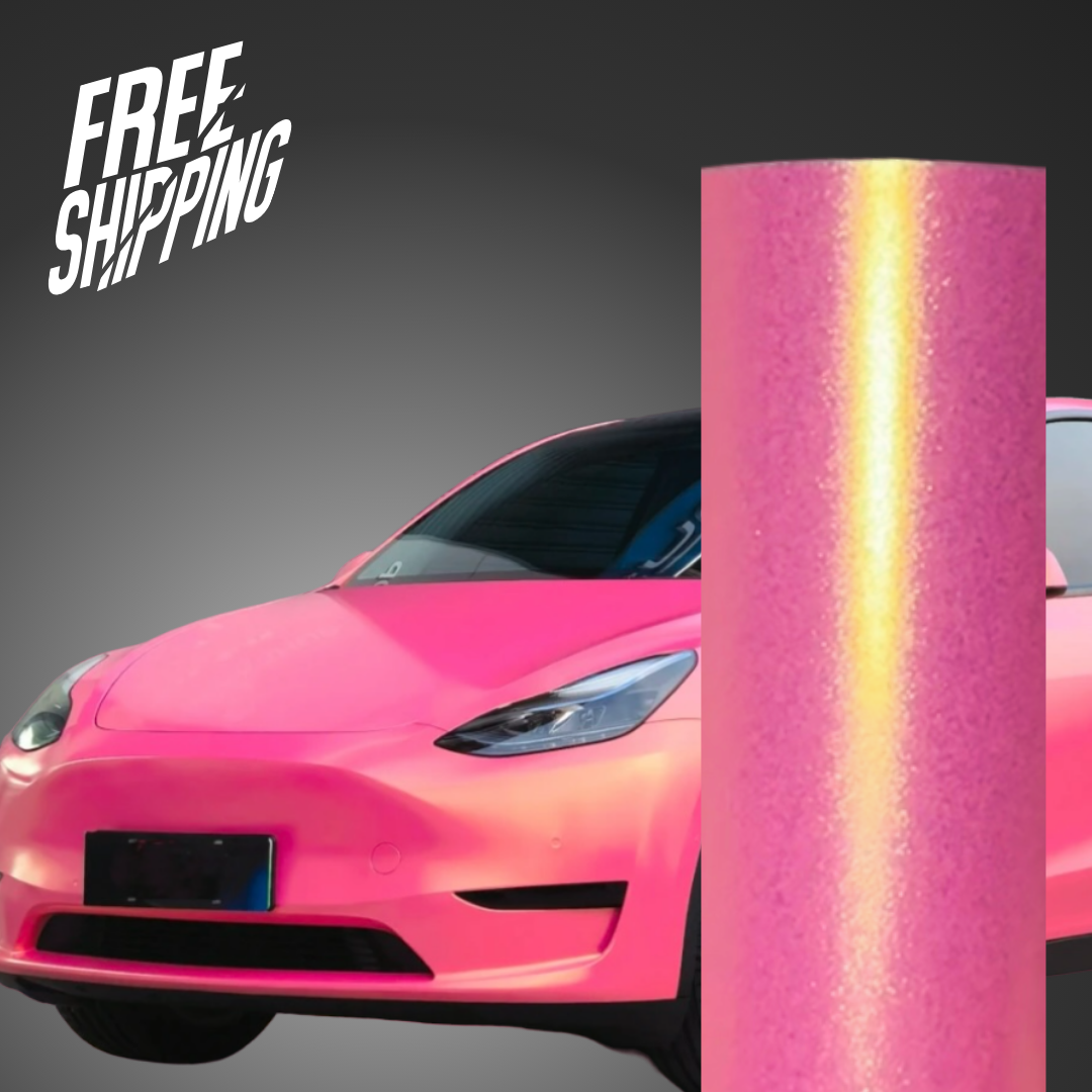 Color Shift Diamond Gold Pink Vinyl Wrap
