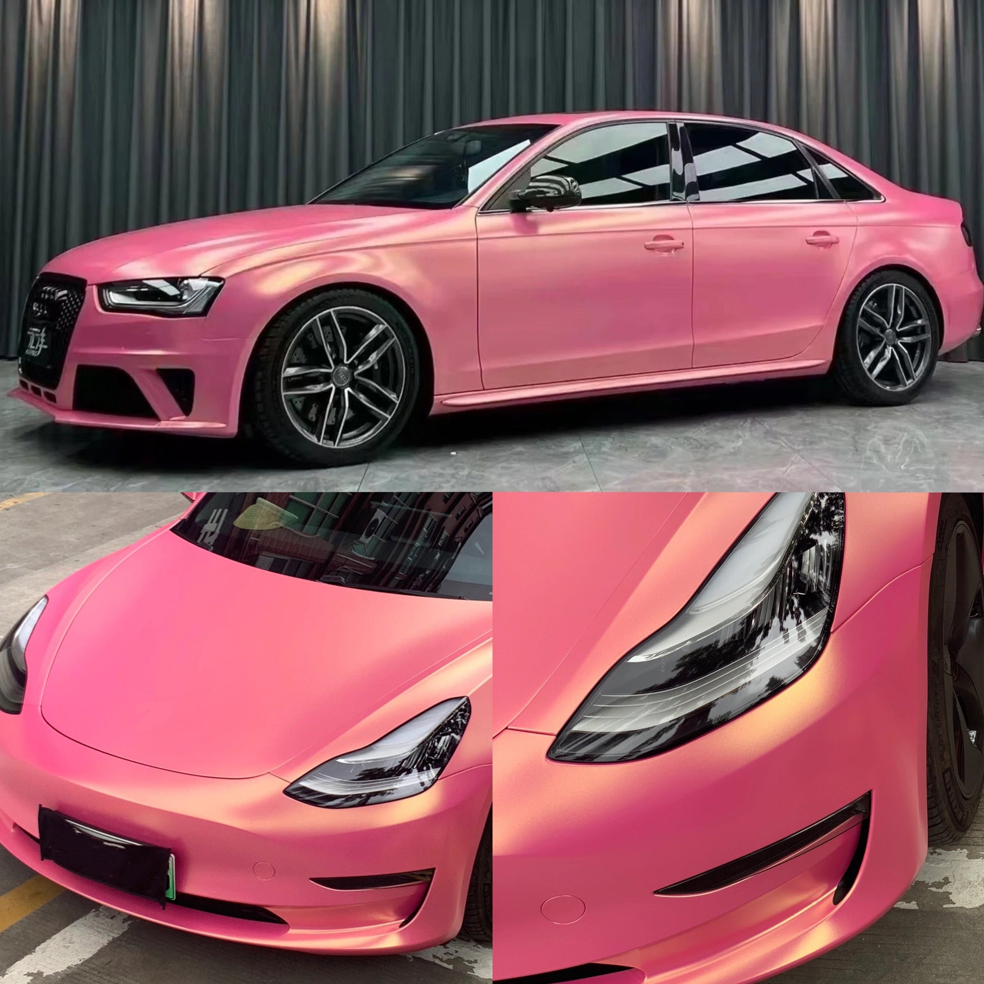 Color Shift Diamond Gold Pink Vinyl Wrap