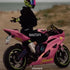 rear of Color Shift Diamond Gold Pink Vinyl Wrap 