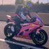 Front of Color Shift Diamond Gold Pink Vinyl Wrap 