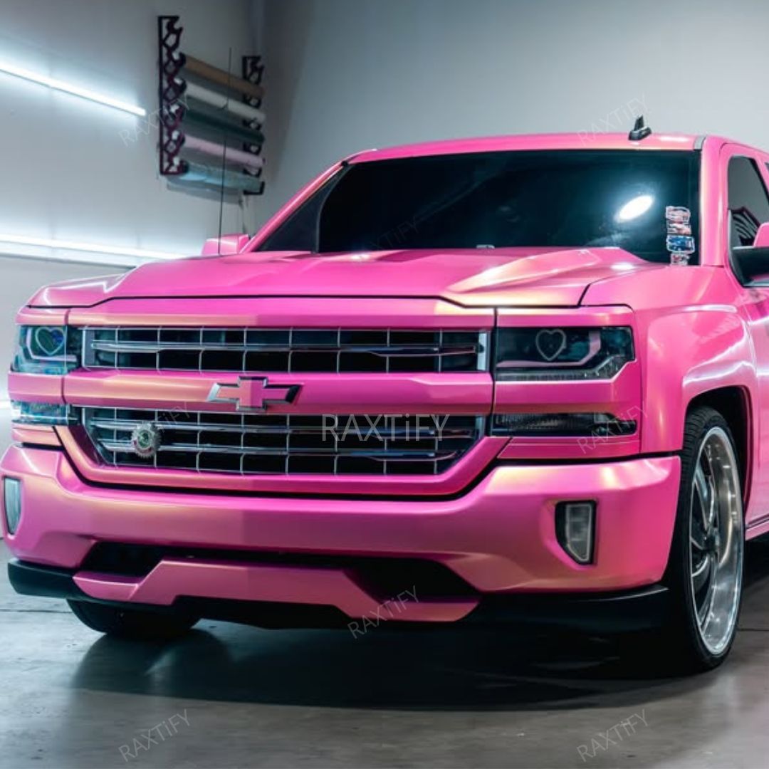 Color Shift Diamond Gold Pink Vinyl Wrap pick up front