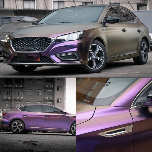 Color Shift Diamond Gray Purple Vinyl Wrap